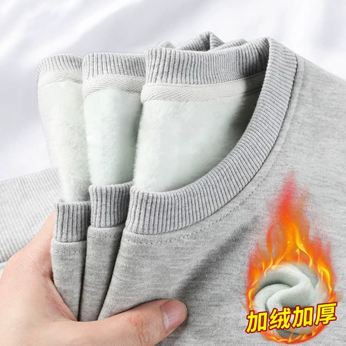 Демисезонный утепленный хлопковый лонгслив, базовая приятная телу трендовая толстовка, оверсайз