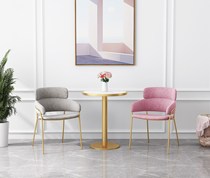 Nordic ins dining table and chair Dessert milk tea shop Western cafe negotiation table and chair combination Leisure bar bar chair