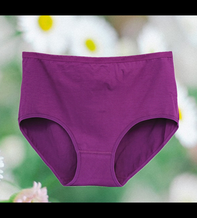 Đồ lót cotton cho phụ nữ trung niên béo cao eo thoáng khí đặc biệt cộng với phân bón XL cotton rắn màu đồ lót phụ nữ quan lot nu cap cao