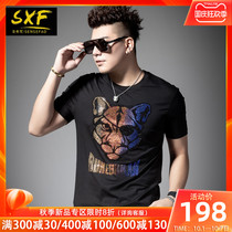 SXF St. HIV summer T-shirt men 2021 new mens port style style style dress hot diamond wear mens short sleeves