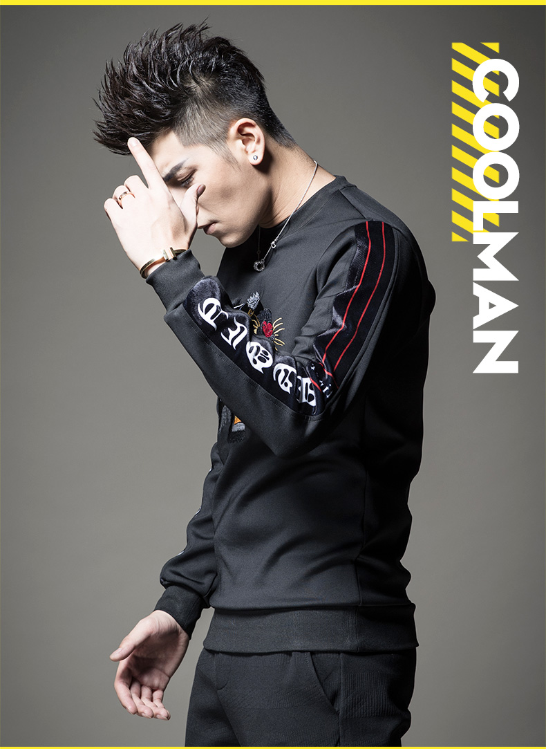 Áo len nam SXF Saint Xifan 2018 mùa thu áo mới thủy triều thương hiệu đầu hổ thêu áo len nam áo hoodie đẹp
