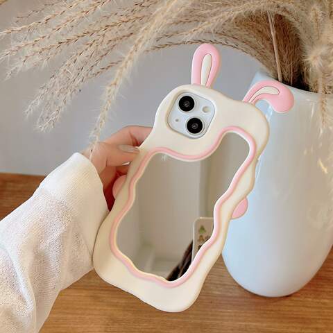 Bunny Ears Mirrored For Girls Cartoon iPhone Case