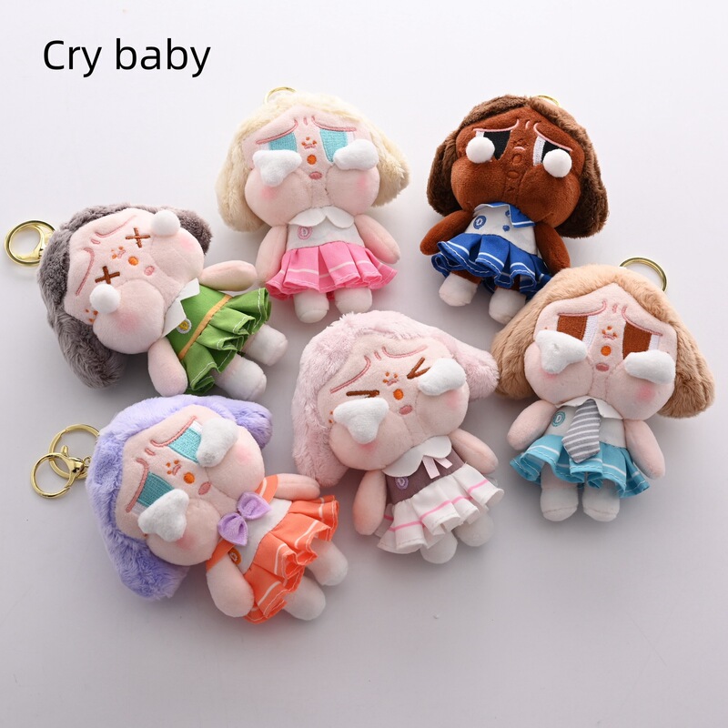 Amazon Academy Style Cute Student Look Crying Baby Plush Toy Pendant Backpack Hot-Selling Keychain Ornament