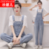 Thời trang denim quần đai thiết của phụ nữ mùa hè 2020 mới học sinh trung học Hàn Quốc phiên bản của quần ren trên hai mảnh bộ 