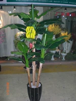 Cây chuối mô phỏng cây trang trí nội thất lớn cây giả cây chuối sàn chậu cảnh phòng khách hoa nhựa xanh - Hoa nhân tạo / Cây / Trái cây hoa tulip giả