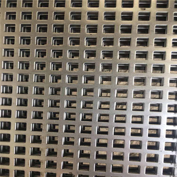 Punching baffle Galvanized plate round hole mesh square hole plate Stainless steel filter plate mesh hole plate isolation protective net