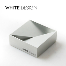WhiteDesign creative metal architectural sense aluminum alloy ashtray stainless steel pen holder desktop ornaments gift