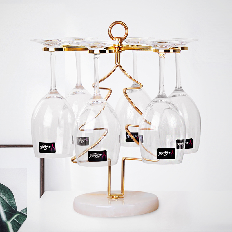 European-style creative red wine glass holder decoration hanging wine cabinet hanging upside down 6 pieces of decorative wine goblet