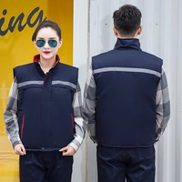 830 тибетский синий хлопковый жилет