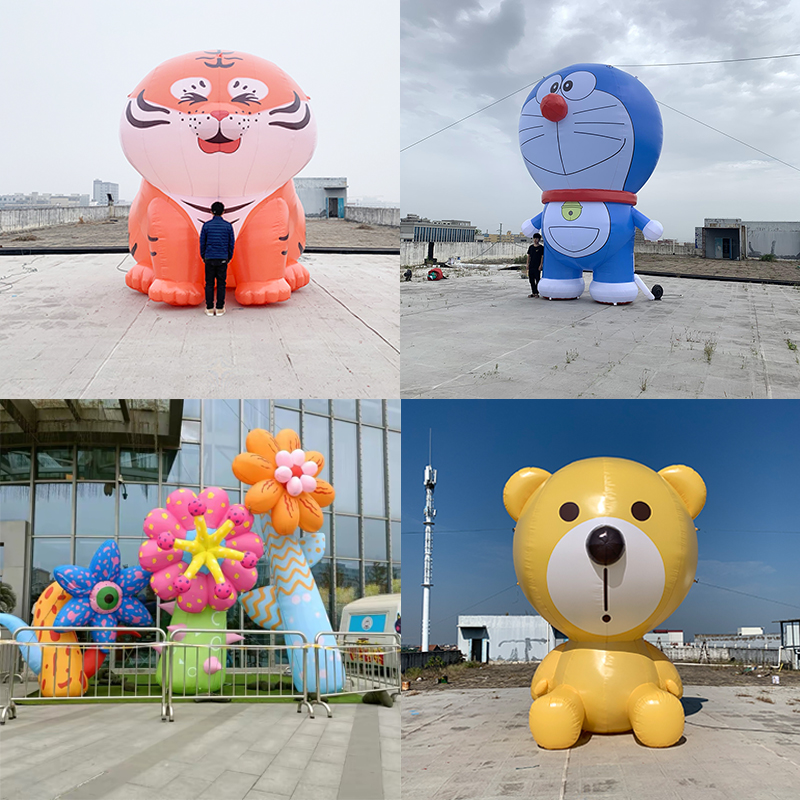 Inflatable Card Ventilation Model Customised Walking Man Occasional Large Luminous Auspicious Animal Itineraries Green Code Horse Beauty Chen Flowers