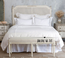 French solid wood carving retro distressed solid wood rattan bed European style all solid wood neoclassical rattan bed wedding bed princess bed