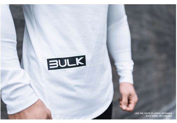 BULK 2018 mới cơ bắp anh em tập thể dục dài tay nam áo thun thể thao Áo thun cổ tròn co giãn cao áo ba lỗ nam the thao