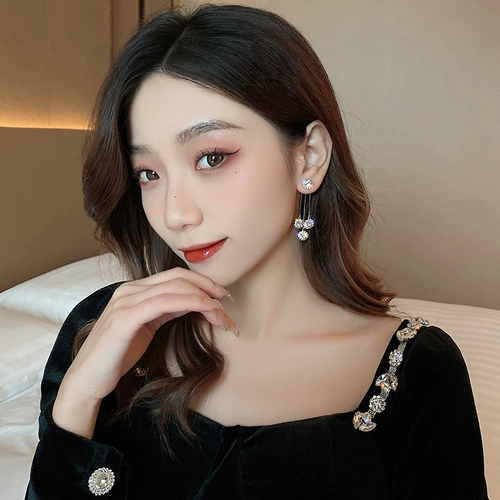 Демисезонные серьги с кисточками, серебро 925 пробы, коллекция 2023, легкий роскошный стиль