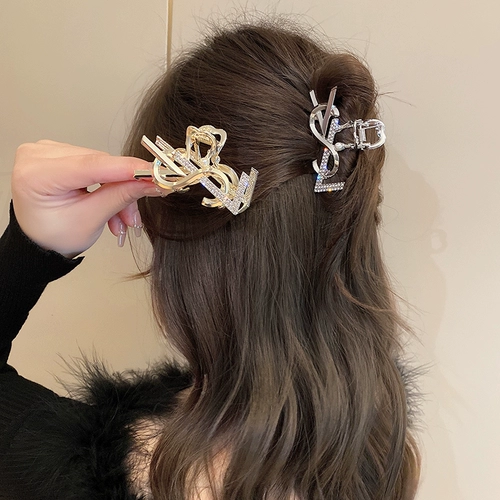 Изысканная металлическая заколка-крабик, заколка для волос, акула, аксессуар для волос, легкий роскошный стиль, коллекция 2023, новая коллекция