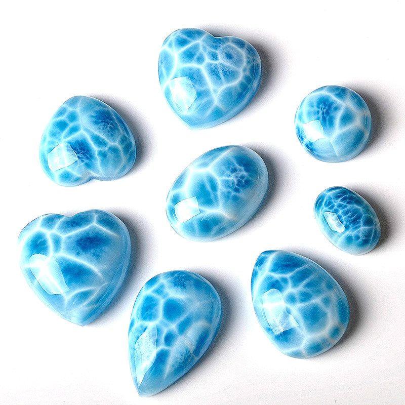 Collection class Dominican natural ice sea grade peak peppered water droplet-shaped small cranks backed necklace