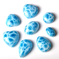 Collection grade Dominican natural ice sea stone pendant water drop shaped love heart shaped small pendant tortoise necklace