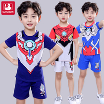 Genuine Sero Ultraman clothes Home clothes Short sleeve suit Obu Ultraman underwear Cotton children boy summer