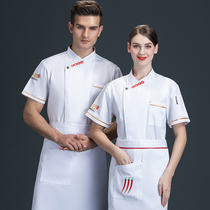 Chinese craftsmanship mens summer short-sleeved custom-made corporate restaurants restaurants Chinese style clothes women