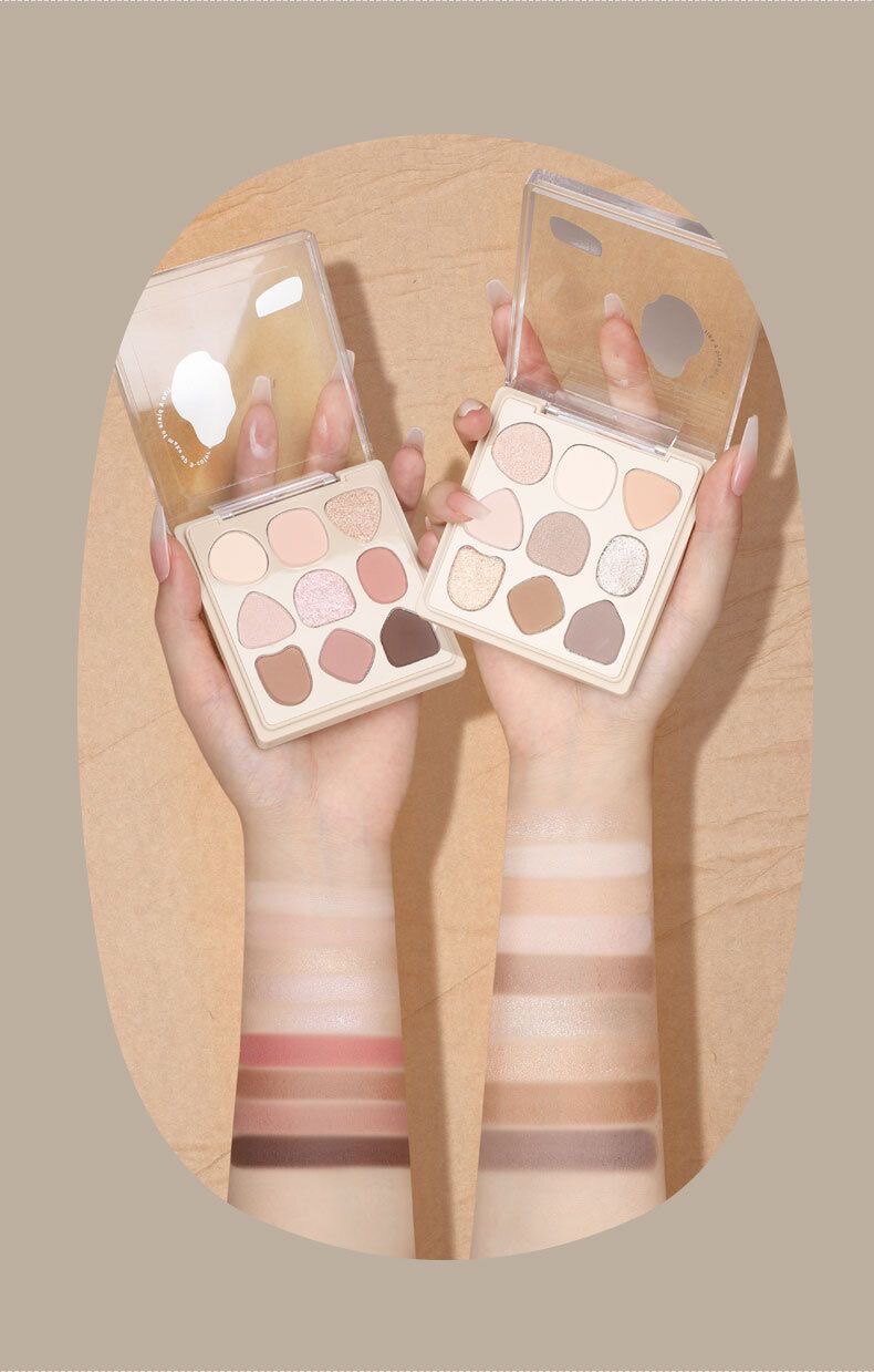 Тени для век biya比雅多用原生几何眼影盘珠光哑光低饱和裸咖大地色学生党平价