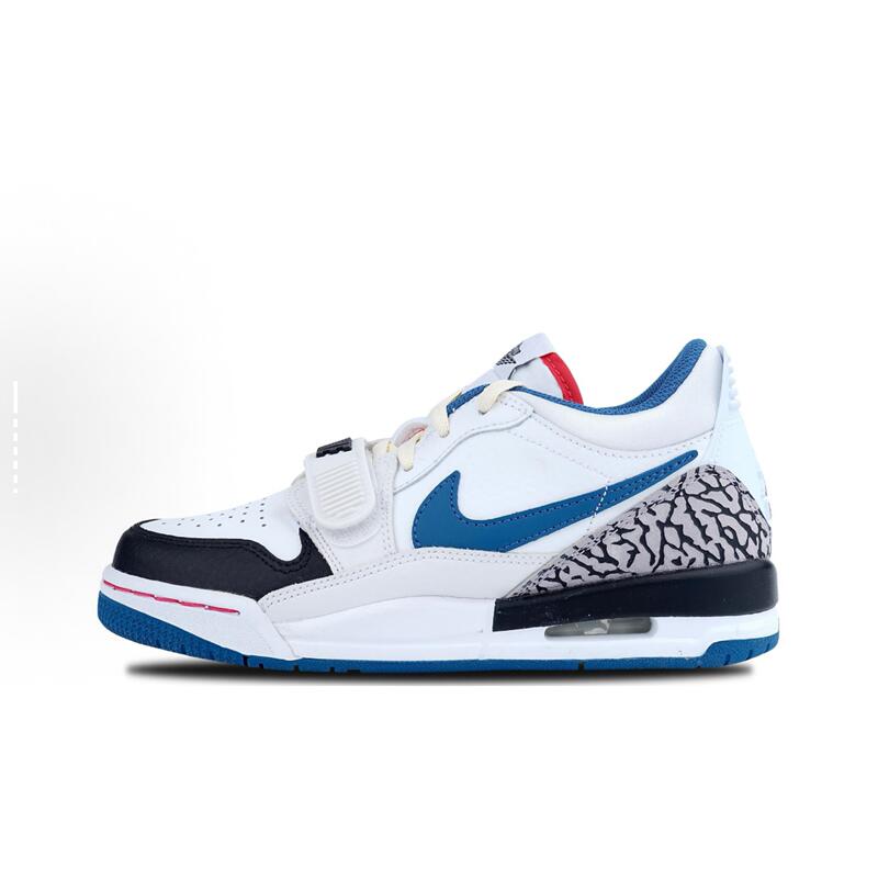 Jordan Legacy 312 Gs Low-Top Kidsren's Basketball Shoes White and Blue Fv8117-141
