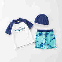 Childrens swimsuit new split baby swimsuit set children 2021 new swimming equipment boys big boy swimming trunks