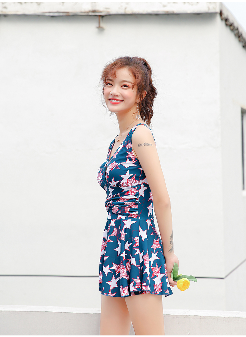 Áo tắm nữ giảm béo bụng phẳng Hàn Quốc tập hợp váy một mảnh kiểu áo tắm mới mùa xuân sinh viên bảo thủ - Bộ đồ bơi One Piece đồ bơi liền thân giá rẻ