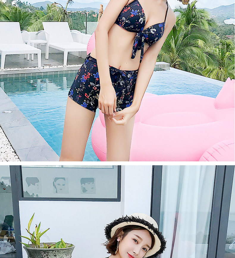 Đồ bơi nữ bikini ba mảnh bảo thủ Kích thước lớn Slim Ngực nhỏ Tập hợp Spa riêng Áo tắm nhỏ tươi - Bộ đồ bơi hai mảnh bộ đồ bơi 2 mảnh