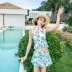 Áo tắm nữ bảo thủ chia hai mảnh ngực nhỏ tụ lại để che bụng giảm béo học sinh Đồ bơi nhỏ thơm Hàn Quốc 	đồ bơi nữ 2 mảnh	 Bộ đồ bơi hai mảnh