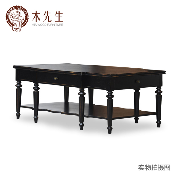 Bàn cà phê Ông phong cách châu Âu Đồ gỗ châu Âu căn hộ nhỏ nhà đơn giản Phòng khách phòng ăn Bàn cà phê sử dụng kép Bàn trà - Bàn trà mẫu bàn đẹp