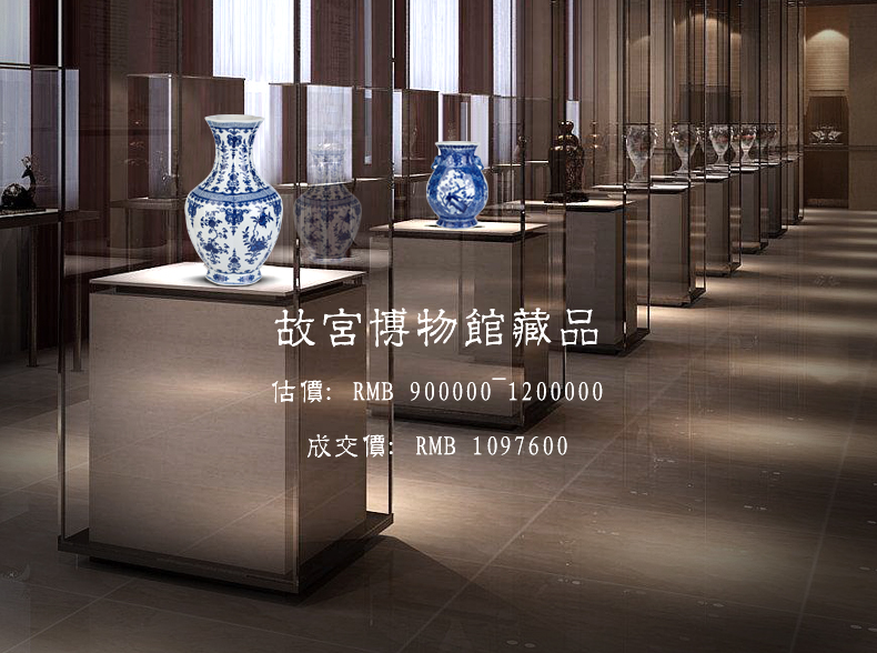 Pot - bellied vase of blue and white porcelain of jingdezhen antique painting of flowers and grain study teahouse home decoration of Chinese style household furnishing articles