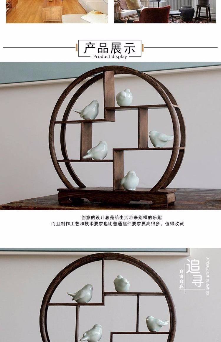 帛画 | Jingdezhen gốm thủ công bóng màu xanh lá cây gốm nhỏ dễ thương chim trang trí nghiên cứu máy tính để bàn trang trí nhỏ cây trang trí trong nhà