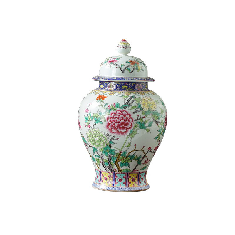 Jingdezhen ceramics storage tank general tea pot Chinese style household adornment of the sitting room TV ark, furnishing articles