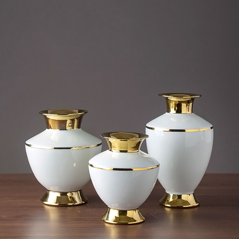 Light key-2 luxury jingdezhen ceramic vase villa furnishing articles between example Europe type TV ark, wine cabinet decoration home decoration