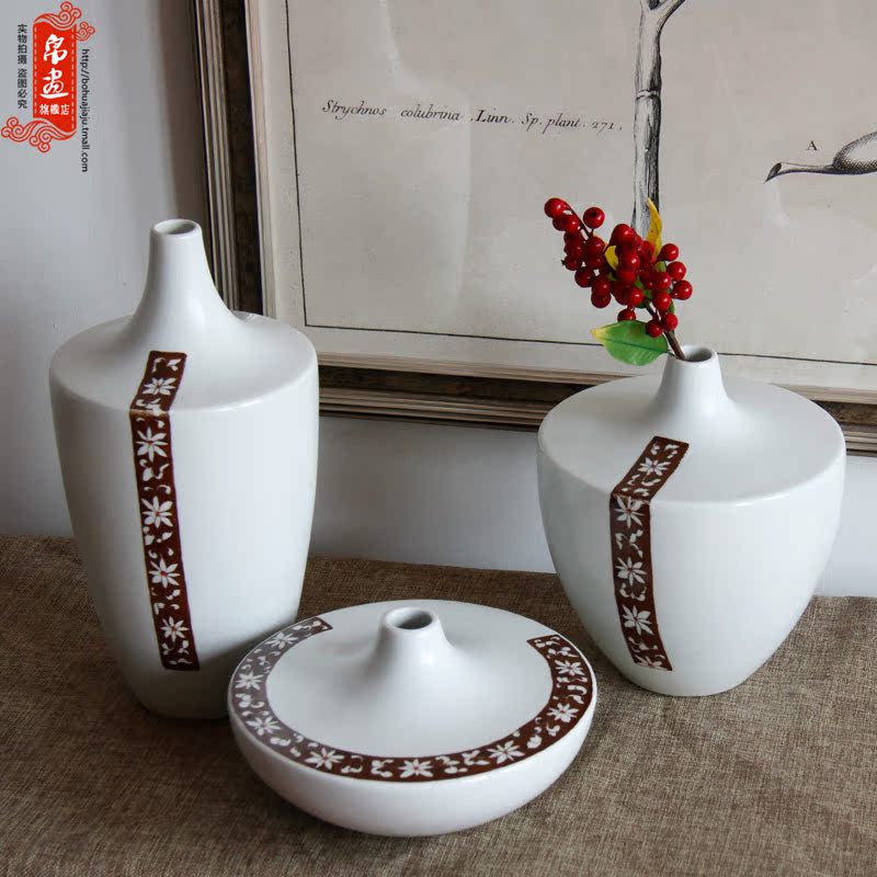BoHua | jingdezhen ceramics hand - made retro beautiful floral decoration home desktop flower place porch