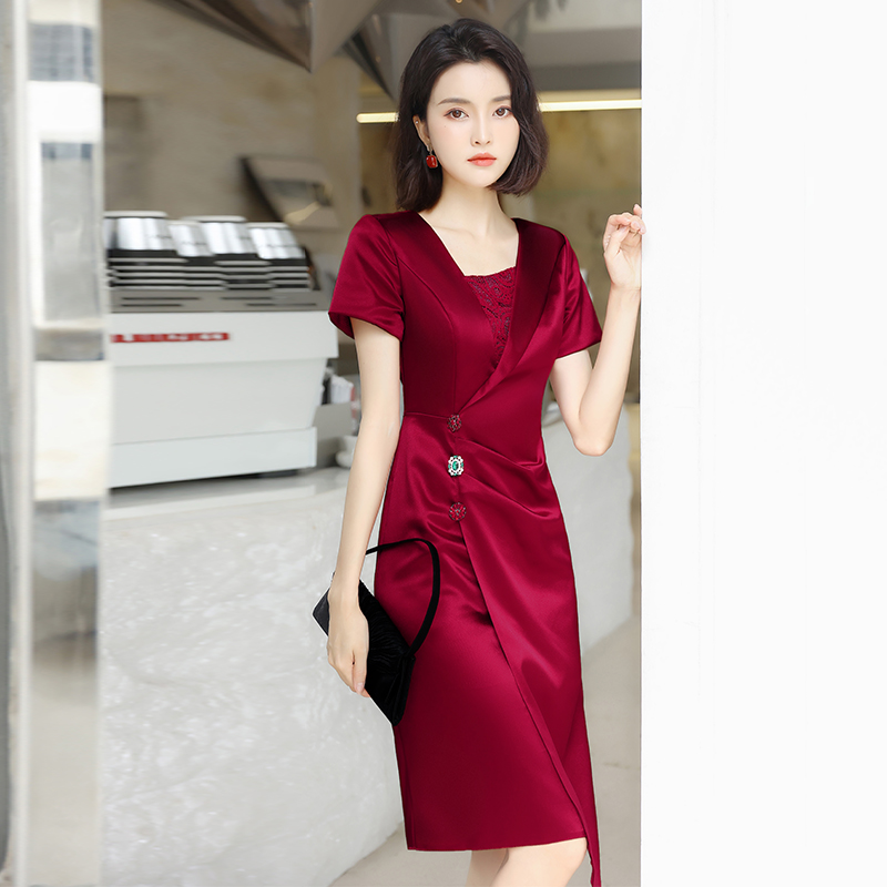 Banquet Evening Dress Dress Lady High-end Temperament Young noble Heinebriquet Mother's Wedding Banquet wedding Wedding Summer