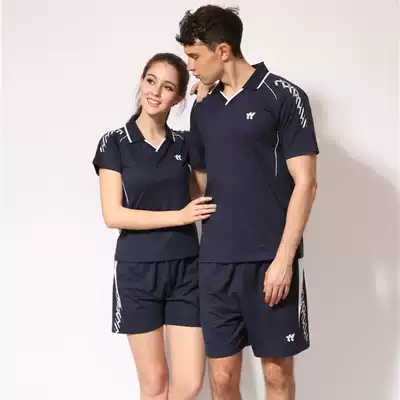 Group buy table tennis suit suit men and women sportswear sweat cotton summer short sleeve couple table tennis match clothes
