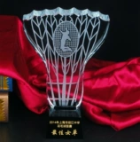 Конкурс бадминтона Crystal Trophy Customed Гравировал, создавая годовые подарки Creative Badminton Awards Creative Badminton Awards