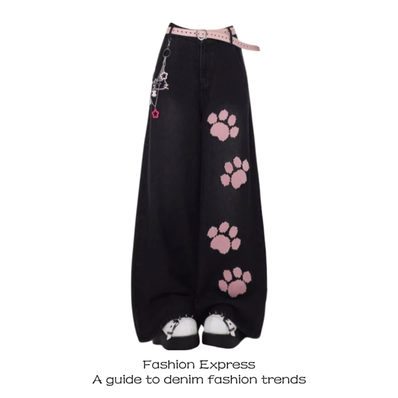 American-Style Black Jeans for Women 2026 New Spring/Summer Hot-Selling Embroidered Sweet High-Waisted Design Straight-Leg Pants Trendy American-Style Black Jeans for Women 2026 New Spring/Summer Hot-Selling Embroidered Sweet High-Waisted Design Straight-Leg Pants Trendy