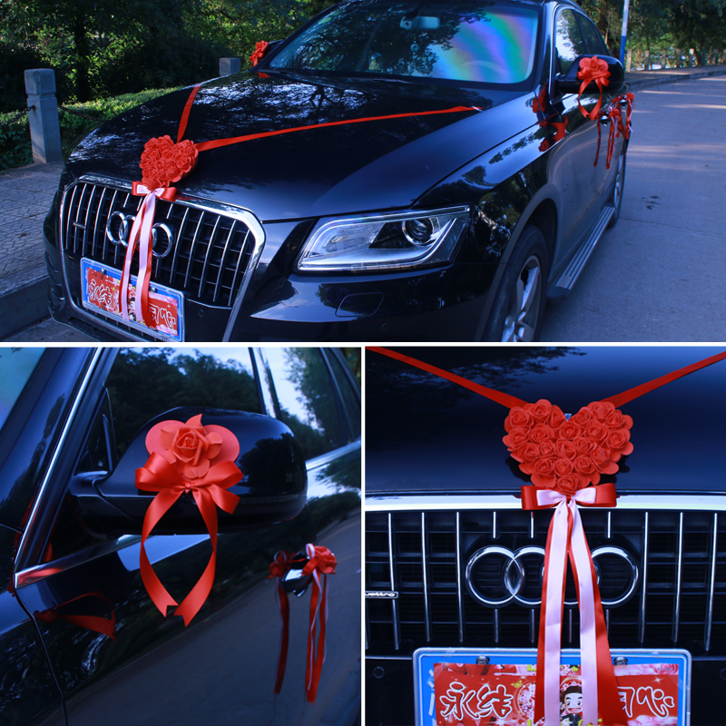 Wedding supplies Vice wedding limousine pull flower decoration set Love vice car Wedding limousine flower arrangement