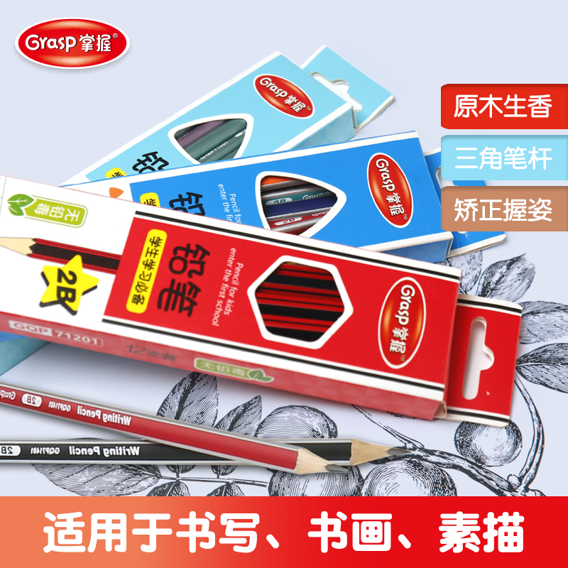 Master Pencil 12 Triangle Hexagonal Pencil Wholesale HB Elementary School Children Pencil 2B Sketch Atomic Pen