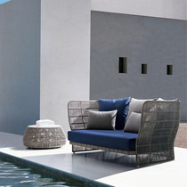 Leisure outdoor rattan chair sofa coffee table hotel balcony sales department outdoor sofa outdoor rattan sofa combination