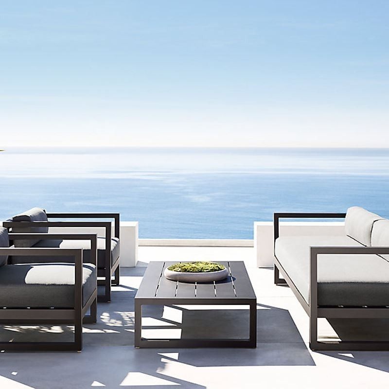 Aluminum Alloy Folk Sleeping Patio Open-air Garden Outdoor Leisure Rattan sofa Combined Yangguang Room Terrace Waterproof Sunscreen-Taobao