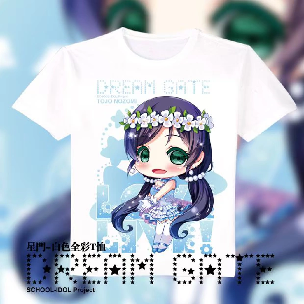 Yêu sống phiên bản Q Nicole South Bird Áo phông trắng Anime xung quanh Váy ngắn tay dài sinh viên tùy chỉnh - Carton / Hoạt hình liên quan những hình dán cute