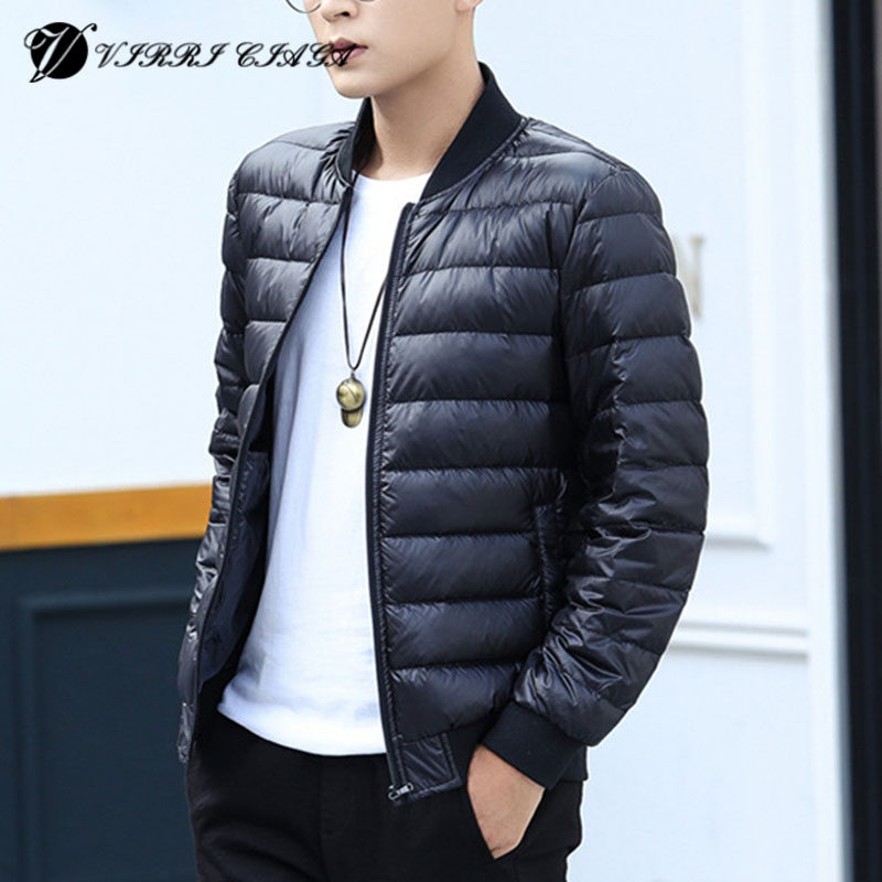 Down clothes Men's short style Korean version Trend autumn and winter new youth light and thin blouses handsome 100 hitch men's jacket clothes
