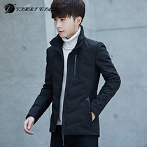 2021 new winter mens down jacket Korean thick warm coat slim handsome short mens clothes tide