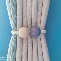 Nordic magnet curtain buckle Strap Lace-up Tied rope Tie-up A pair of jewelry straps Modern simple hanging ball