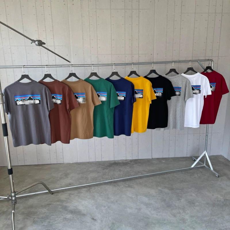 Men's Classic Logo Versatile Short-Sleeved T-Shirt Outdoor Casual Round Neck Printed Unisex Style