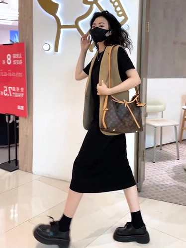 Летний костюм, жилет, платье, комплект, большой размер