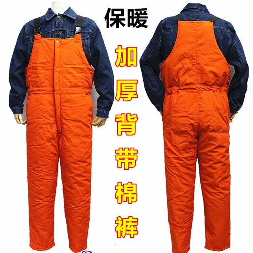 Зимний комбинезон, подтяжки, рабочие износостойкие штаны, рабочая одежда, увеличенная толщина