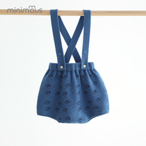 Baby strap pants baby wool pants childrens autumn cotton 1-3 years old childrens pants